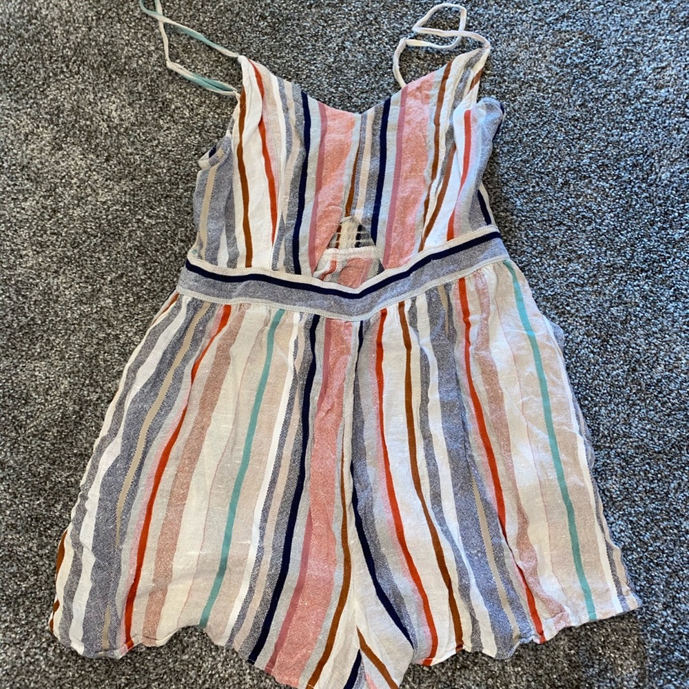 American Eagle Striped Romper